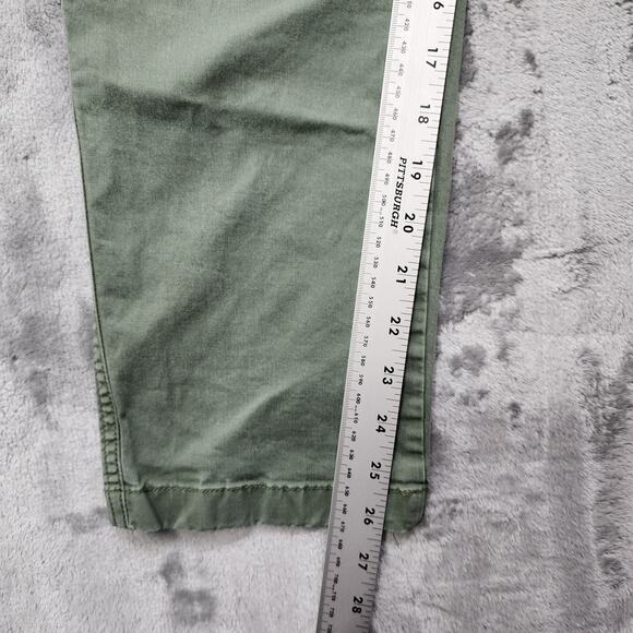 Gap Pants Womens 10 Green Girlfriend Khaki Straight Stretch Cotton Office Preppy - Picture 9 of 11